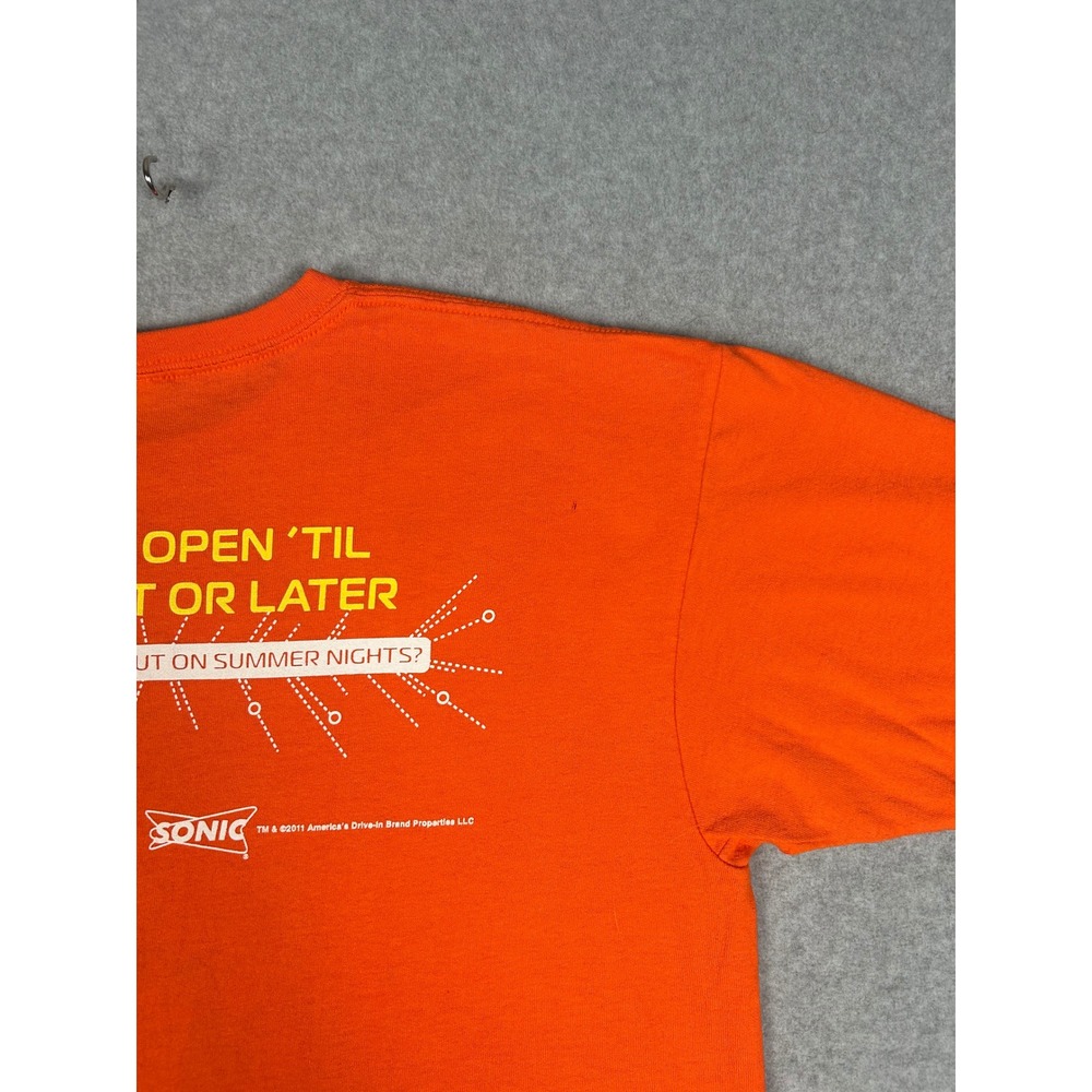 Sonic Drive-In Real Ice Cream Rumbles‎ Graphic Tee Orange Promo Size L - Picture 5 of 7